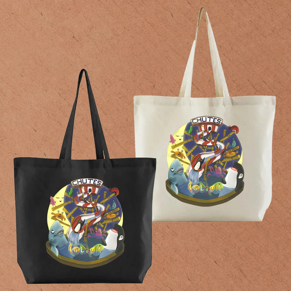 big-scary-monsters-colour-chutes-sac-tote-coton-bio-beige image 1