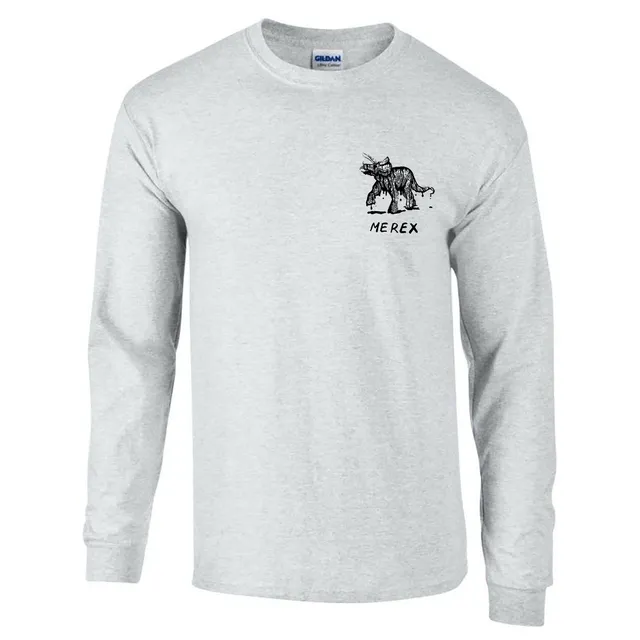 big-scary-monsters-me-rex-triceratops-t-shirt-manche-longue-gris image 1