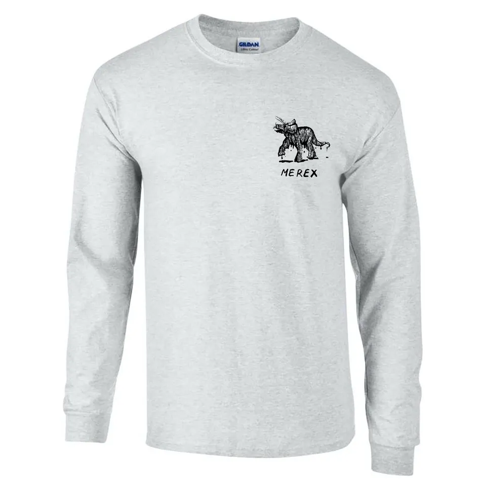 big-scary-monsters-me-rex-triceratops-t-shirt-manche-longue-gris image 1
