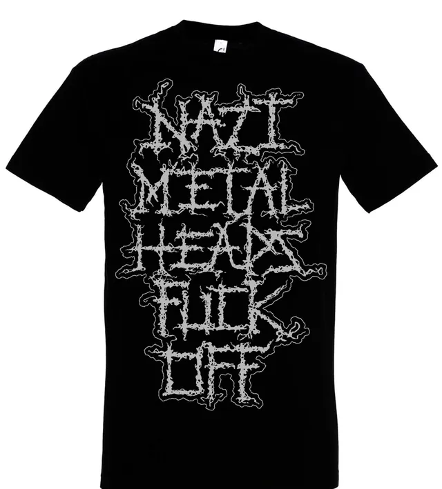 783punx-nazi-metalheads-fuck-off-t-shirt-noir-large-coton image 1