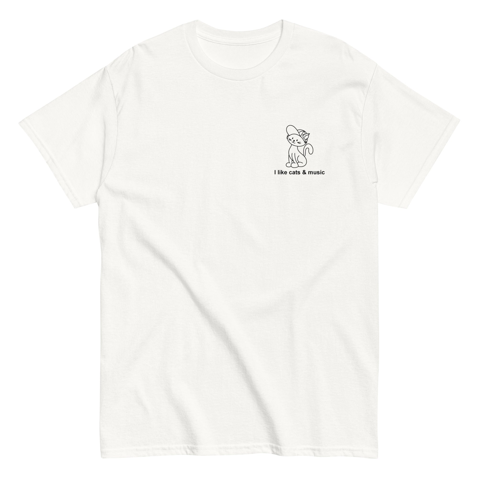 i-like-cats-music-t-shirt-noir-taille-m image 1