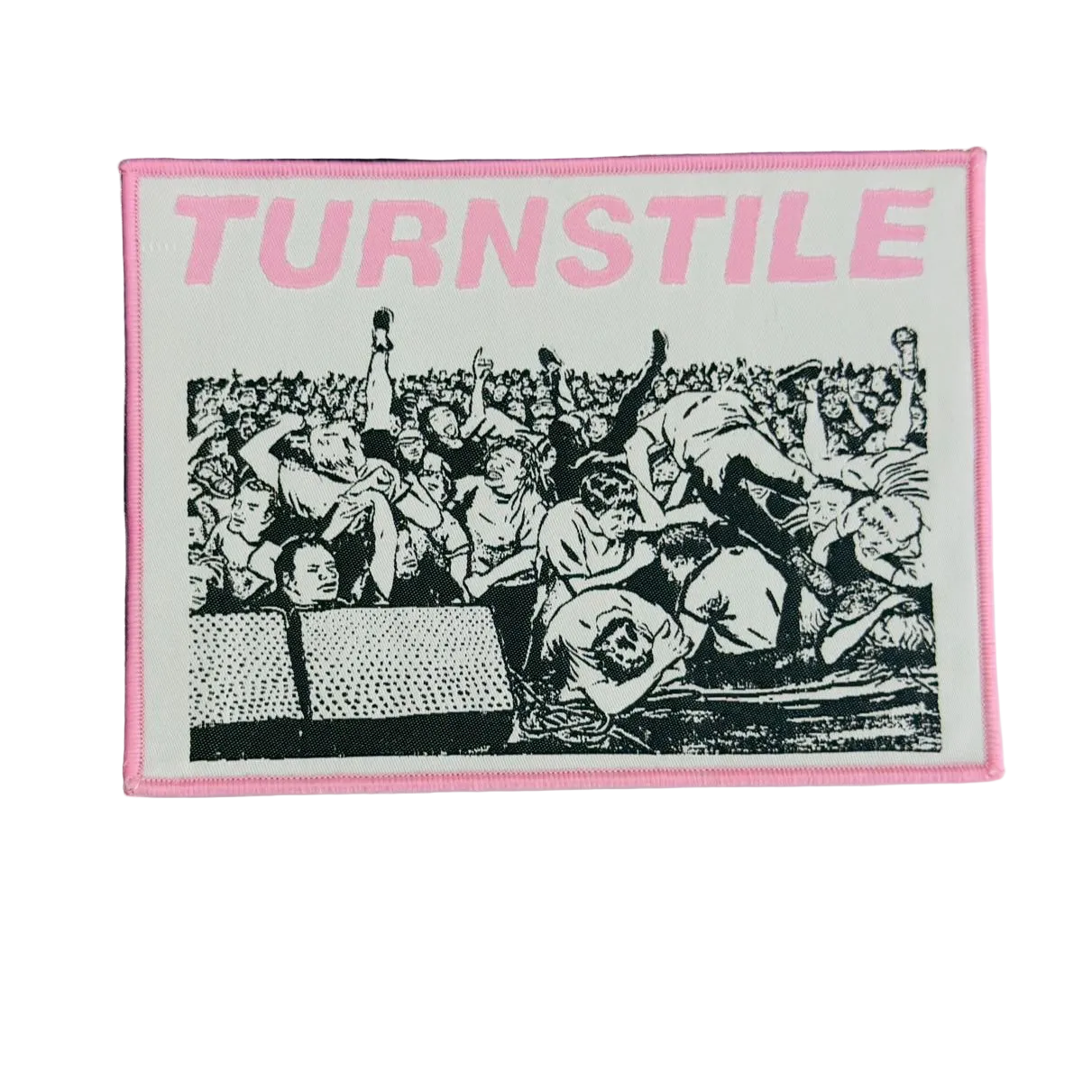 turnstile-hardcore-cusson-patch-tiss-bord-noir-ou-rose image 4