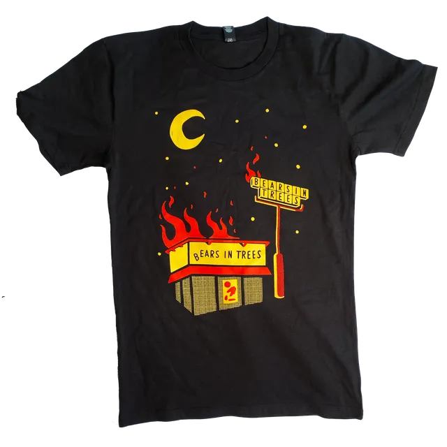 bears-in-trees-food-fire-t-shirt-noir-taille-m-rock image 1