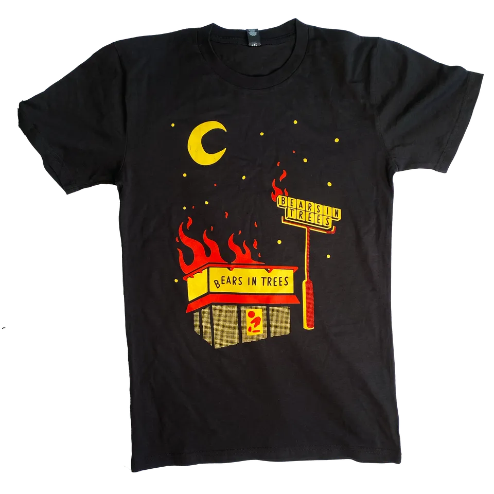 bears-in-trees-food-fire-t-shirt-noir-taille-m-rock image 1