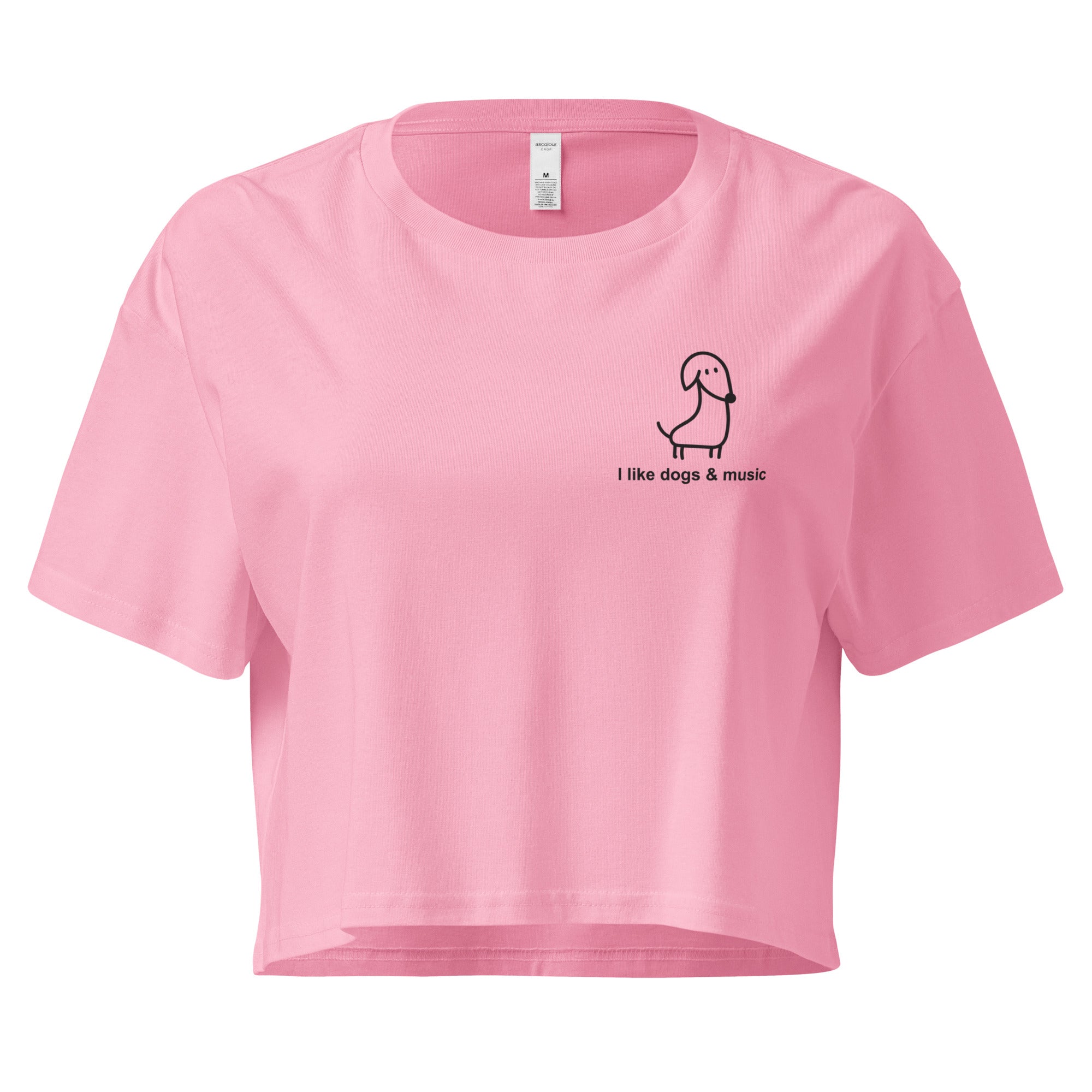 i-like-dogs-music-crop-top-noir-coton-taille-m image 4