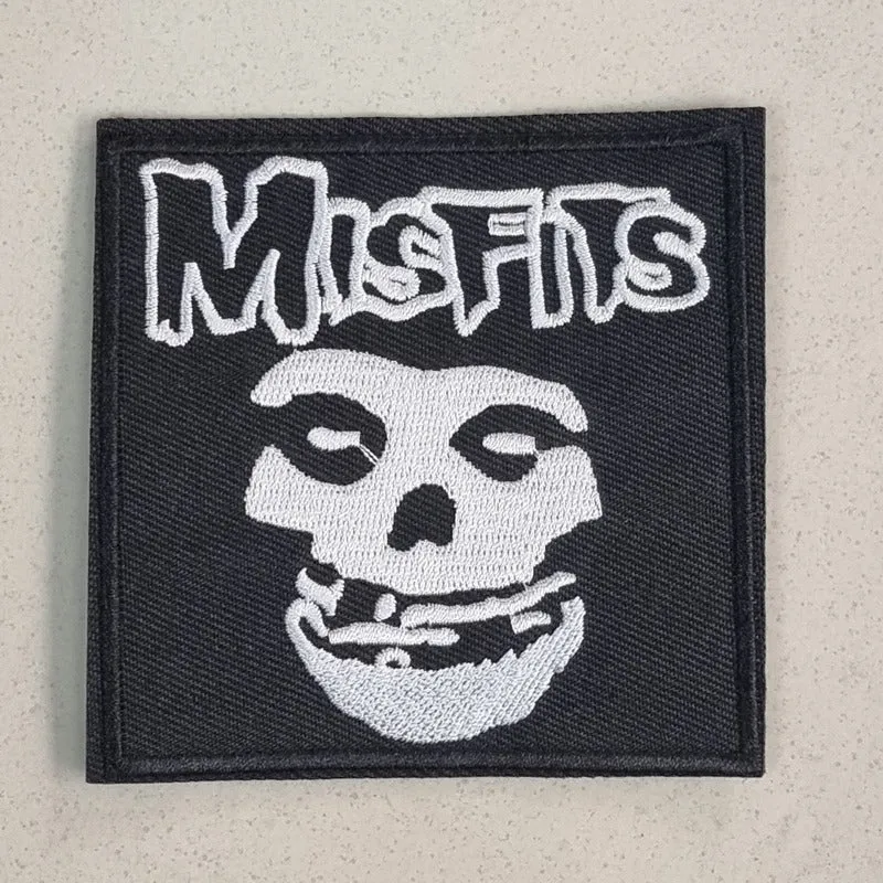 misfits-skull-square-patch-thermocollant-noir image 1