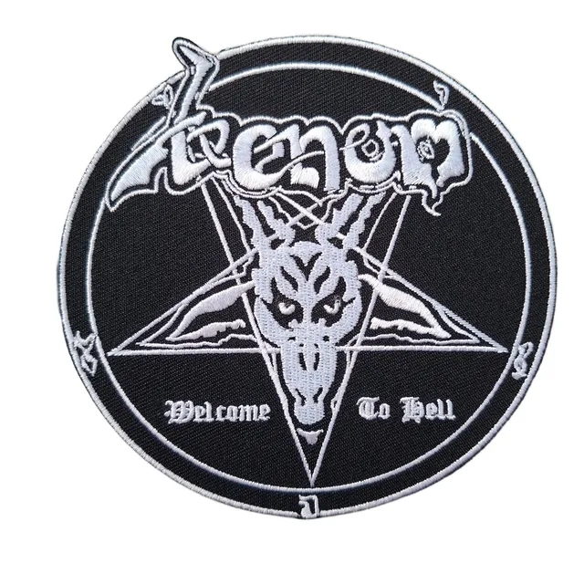 venom-welcome-to-hell-patch-brod-blanc-petit-mod-le image 1
