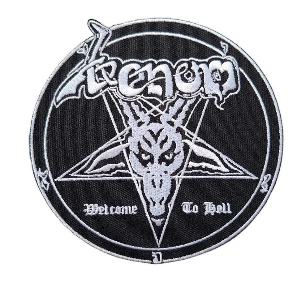 venom-welcome-to-hell-patch-brod-blanc-petit-mod-le image 1
