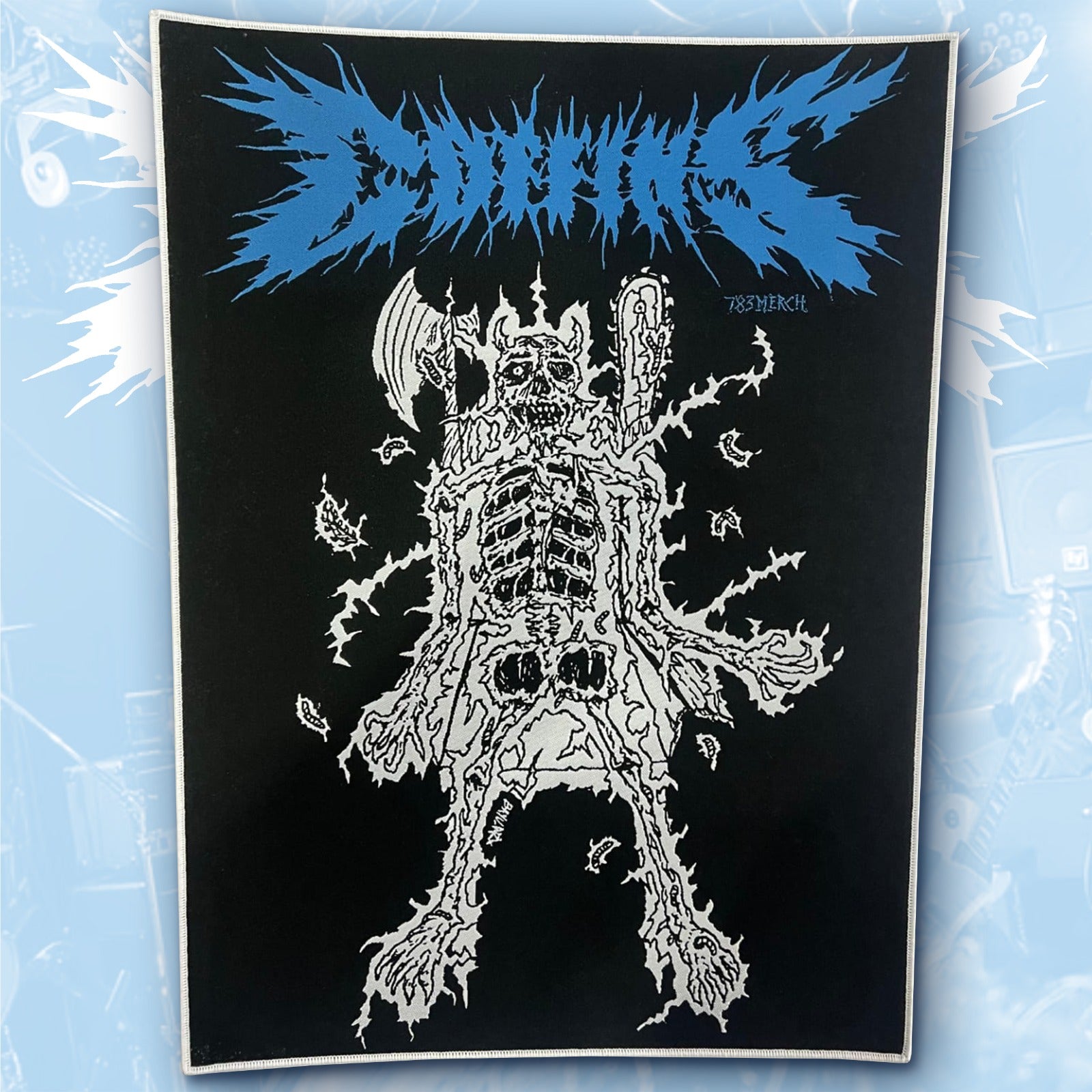 783punx-coffins-sinister-oath-backpatch-dos-bordure-noire image 4