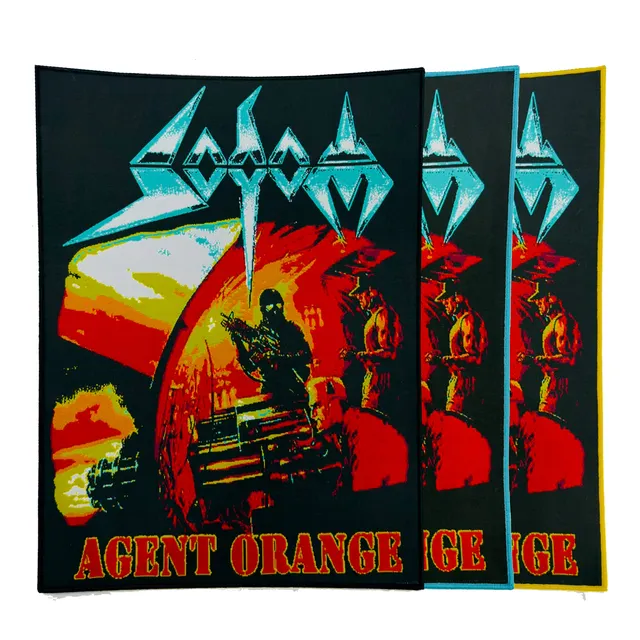 sodom-agent-orange-backpatch-dos-bordure-noire image 1