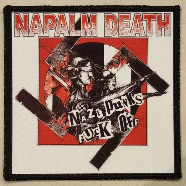 napalm-death-nazi-punks-fuck-off-patch-petit-coudre image 1