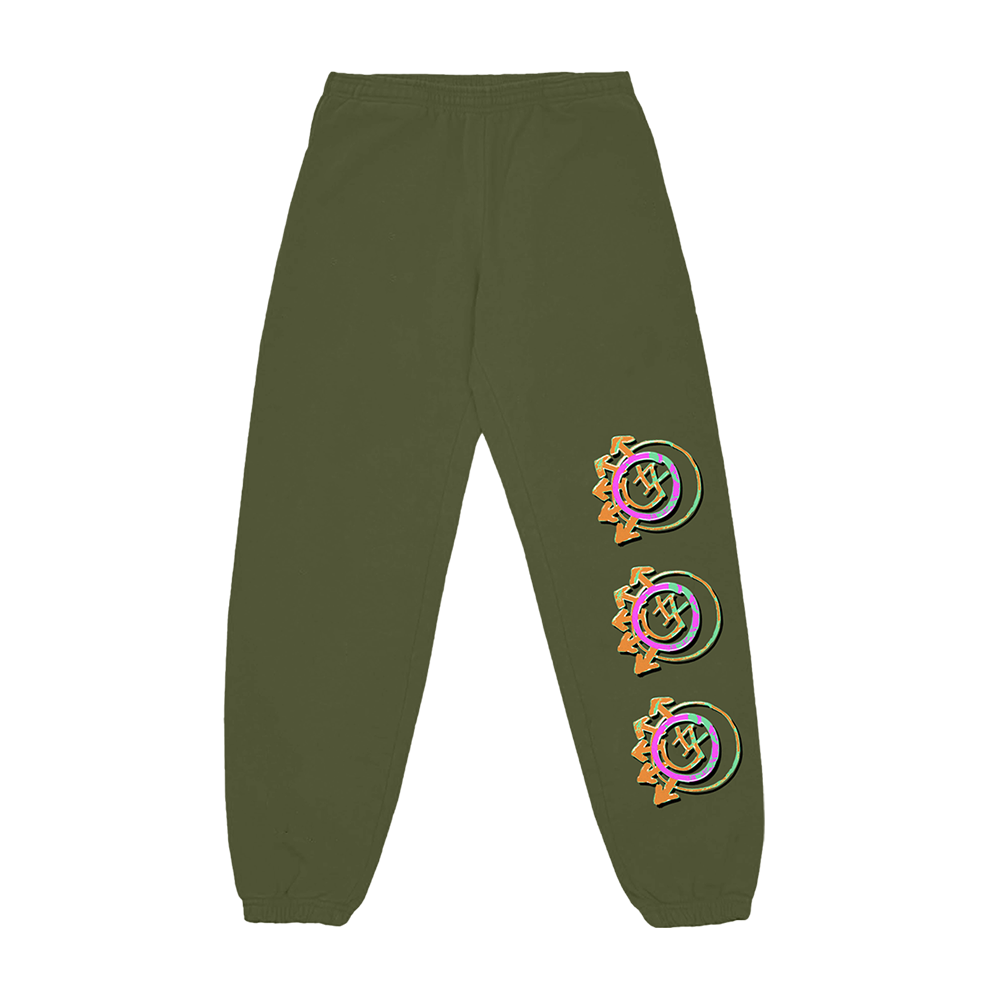 blink-182-logo-jogging-vert-imprim-jambe-coton image 1