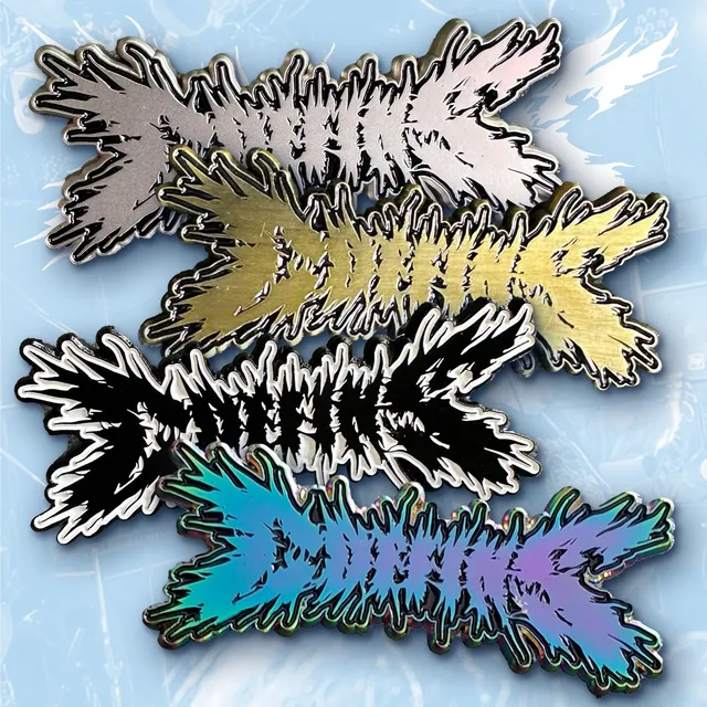 783punx-coffins-logo-pin-s-mail-rainbow-plating-phosphorescent image 1