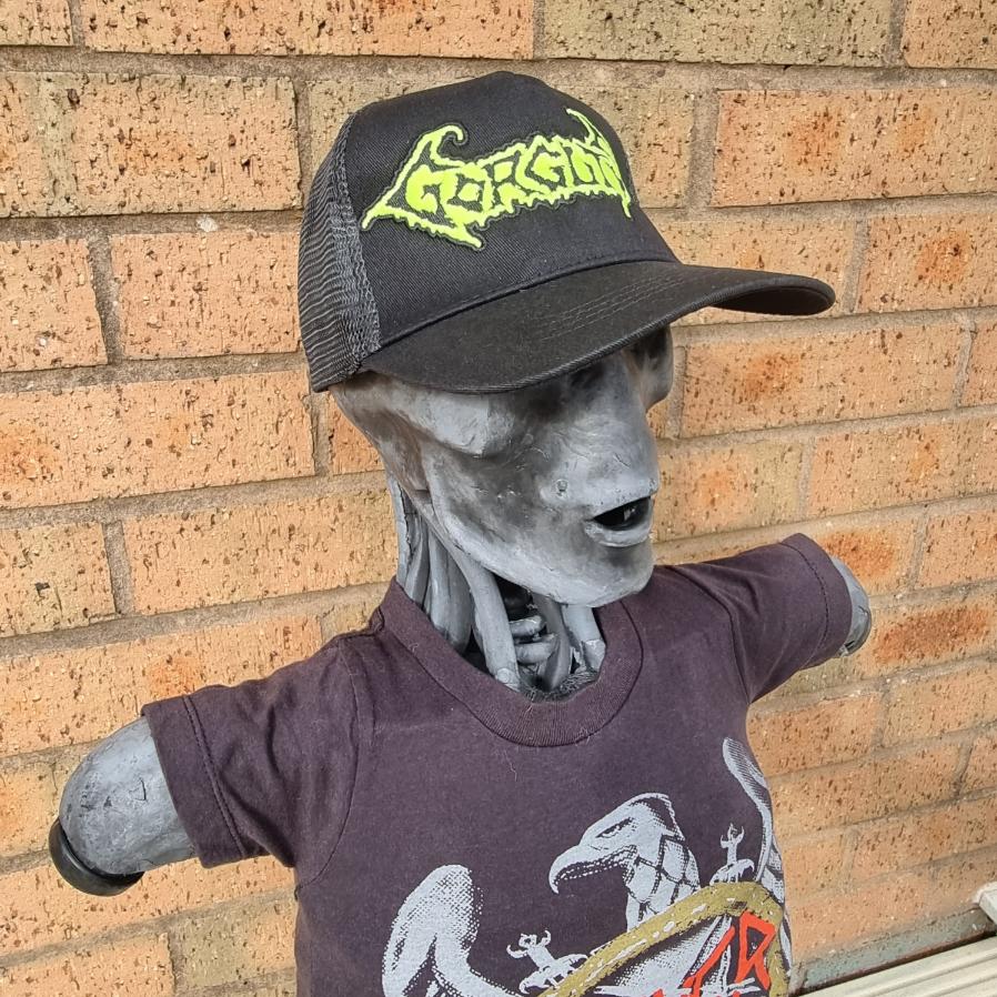 gorguts-logo-casquette-trucker-phosphorescente-noire image 2