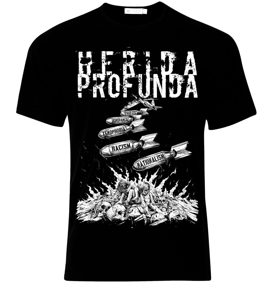 herida-profunda-refugees-welcome-t-shirt-noir image 1