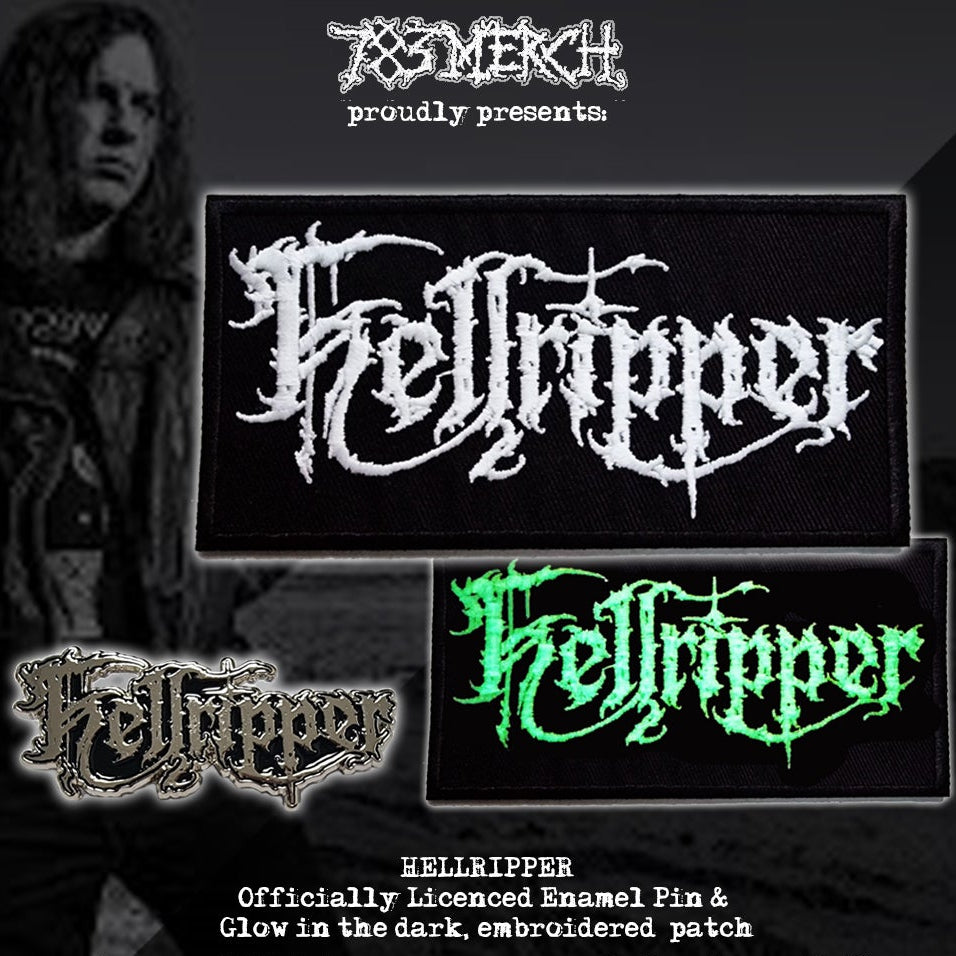 hellripper-logo-patch-brod-phosphorescent-pin-bundle image 1