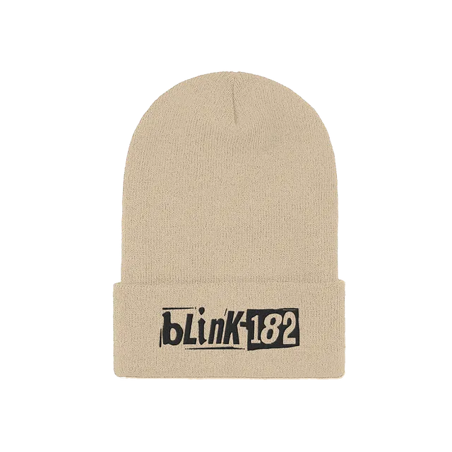 blink-182-logo-bonnet-beige-brod image 1