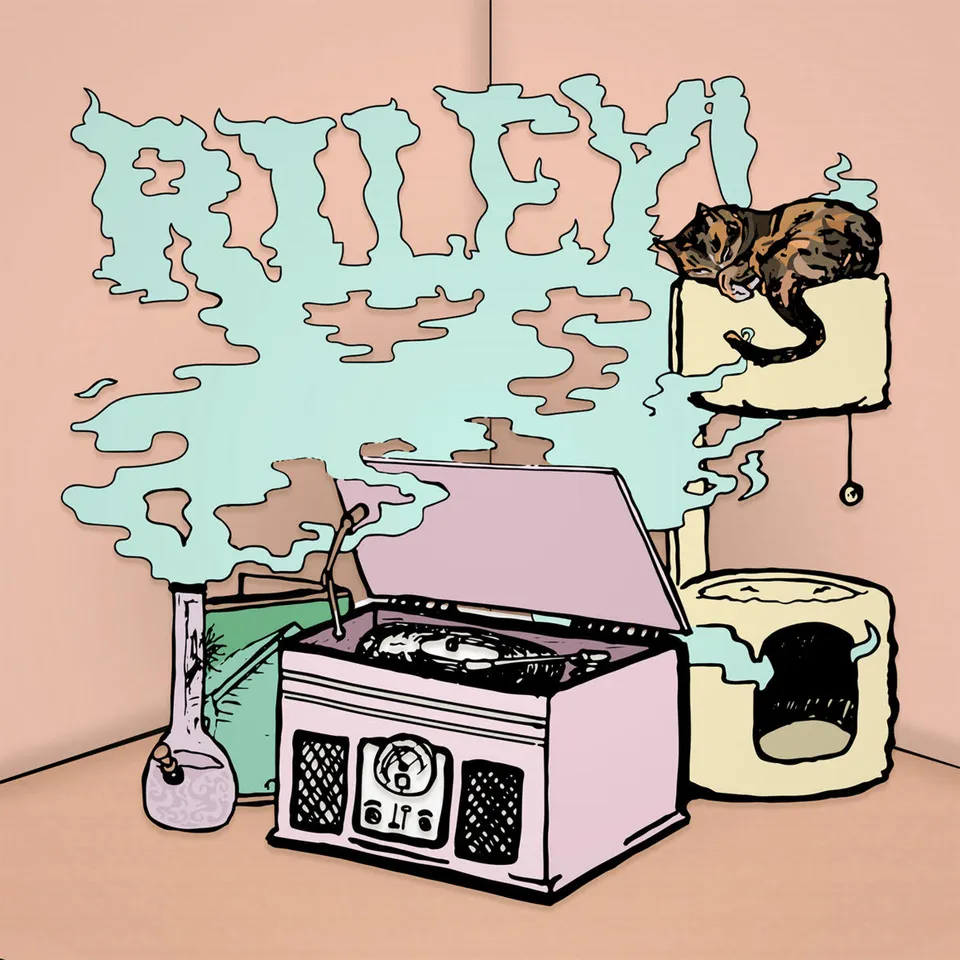 riley-riley-vinyle-12-vert-menthe-emo-punk image 1