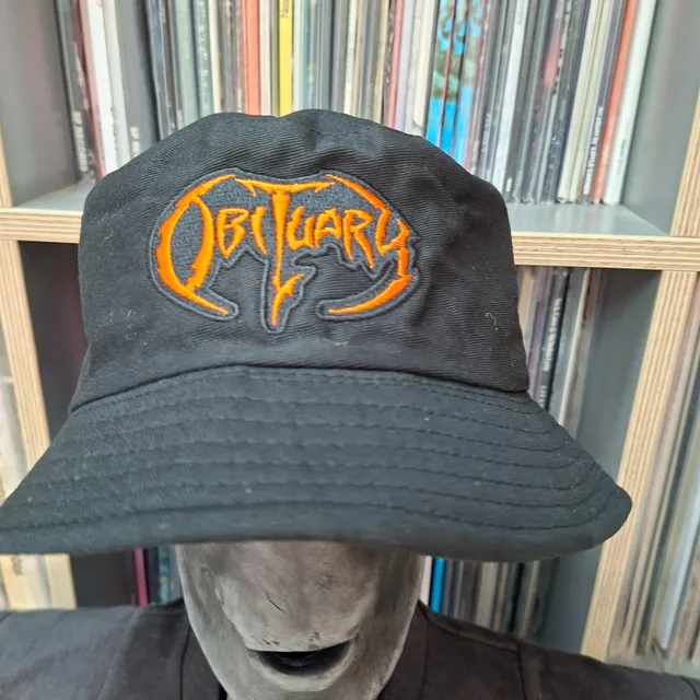 obituary-logo-bob-orange-chapeau-brod-taille-unique image 1
