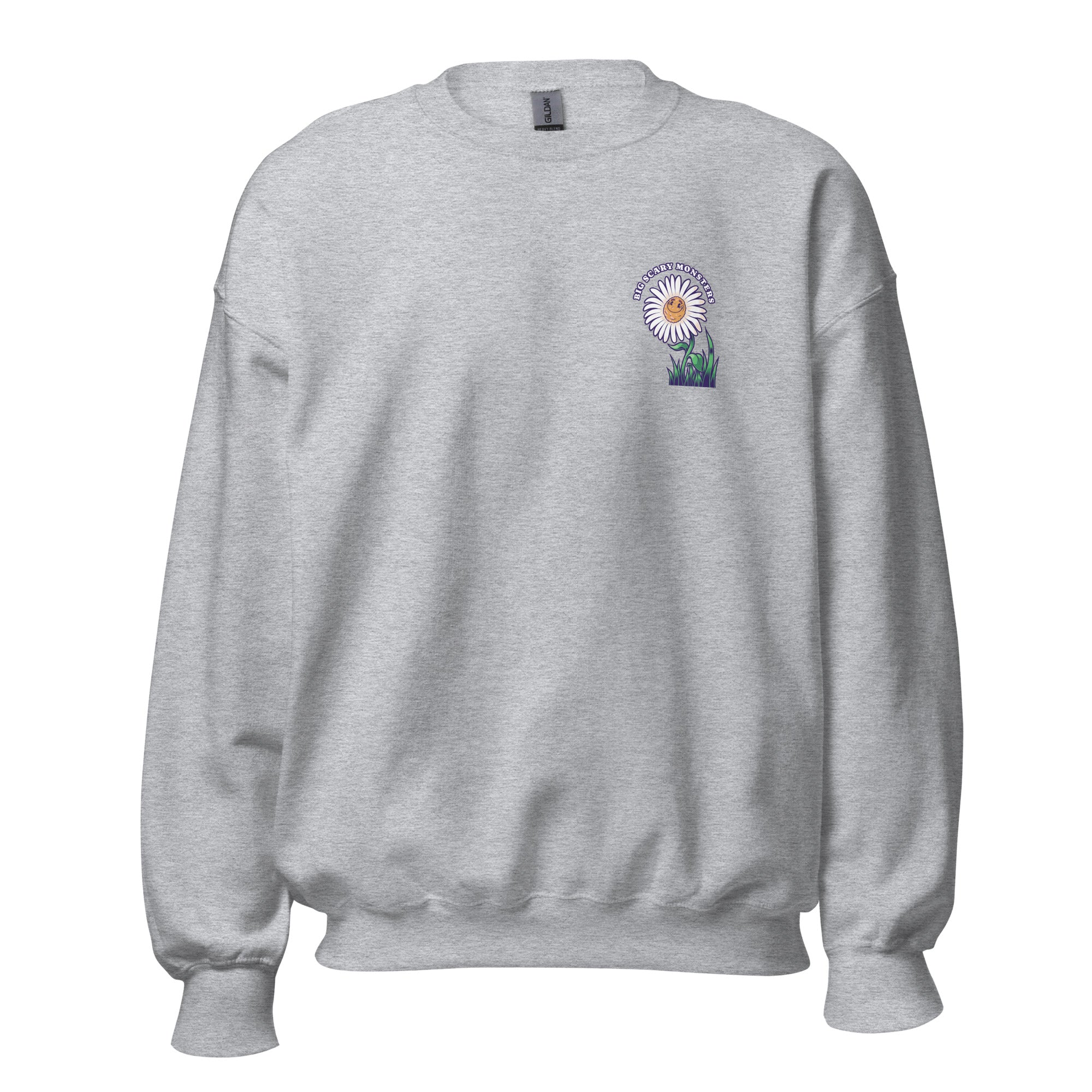 big-scary-monsters-daisy-sweatshirt-noir-poche-marguerite image 5