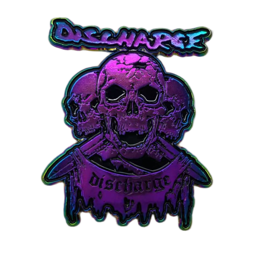 discharge-logo-pin-s-mail-nickel-mat-60mm image 4