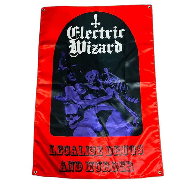 783punx-electric-wizard-legalise-drugs-poster-tissu-100x70cm image 1