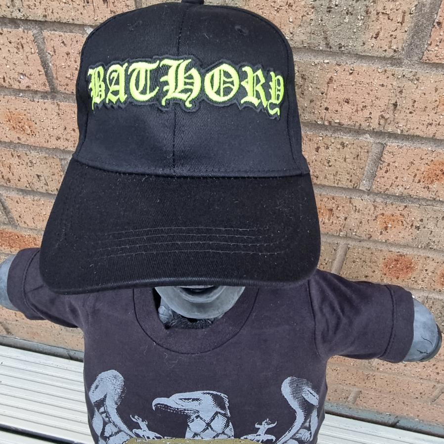 bathory-logo-casquette-baseball-phosphorescente-jaune image 1