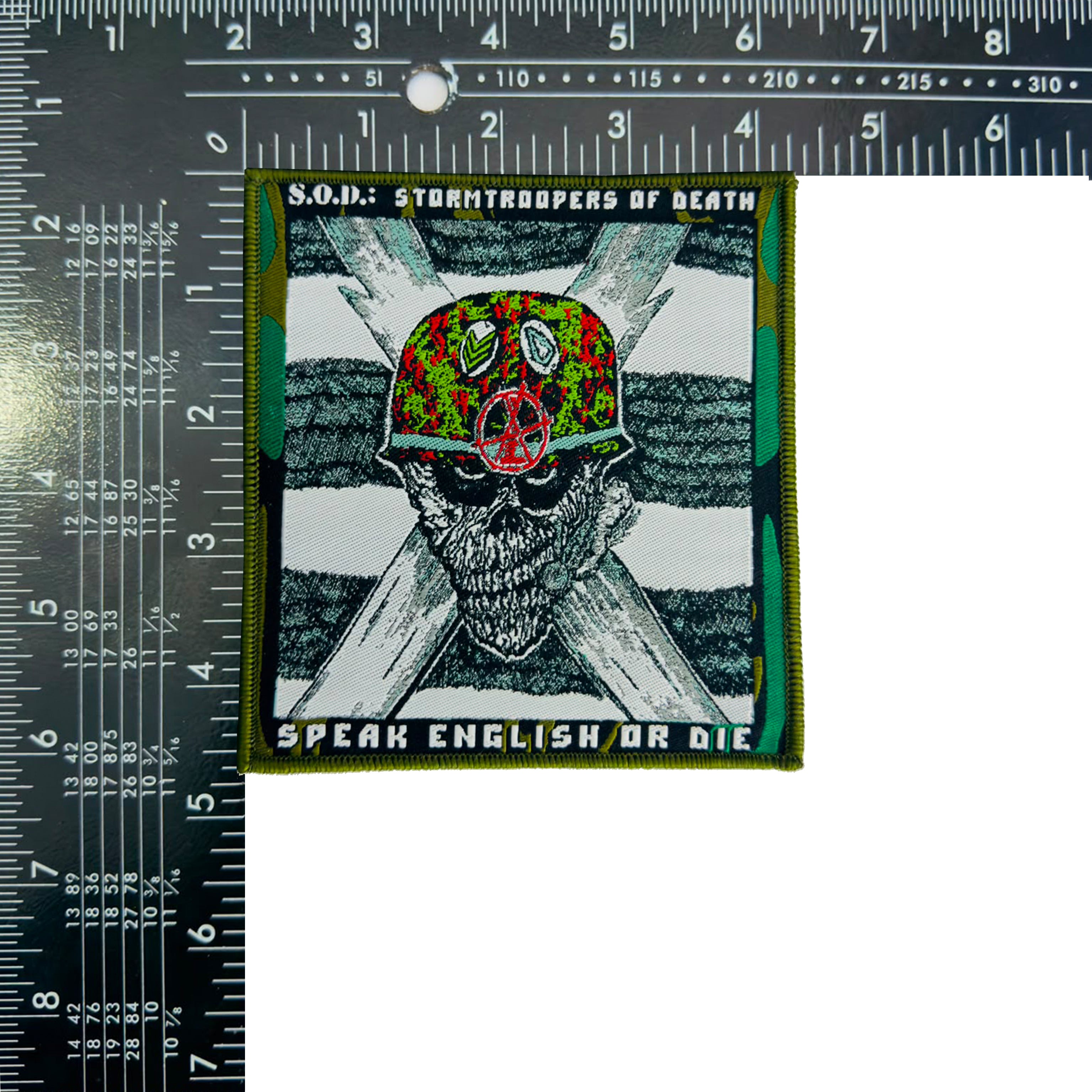 s-o-d-speak-english-or-die-patch-tiss-bordure-noire image 7