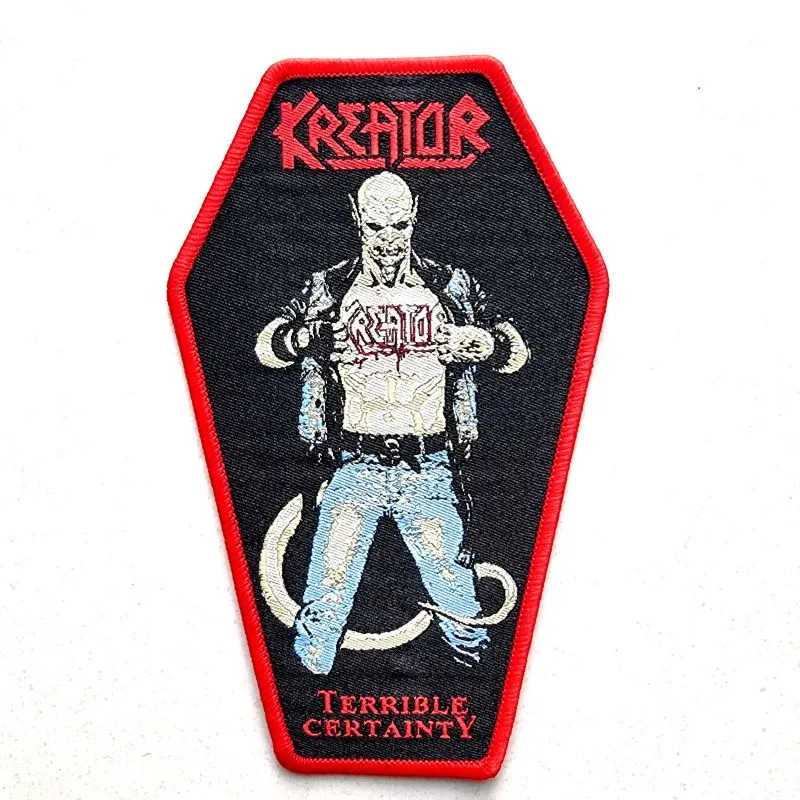 kreator-terrible-certainty-patch-tiss-cercueil-bordure-rouge image 1