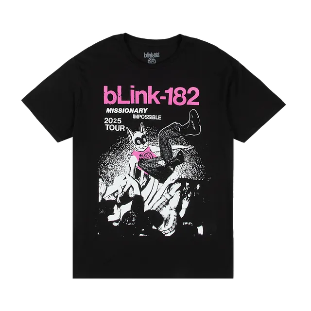 blink-182-missionary-impossible-tour-t-shirt-noir-imprim image 1