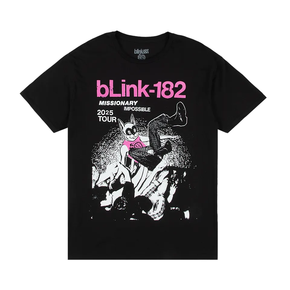 blink-182-missionary-impossible-tour-t-shirt-noir-imprim image 1