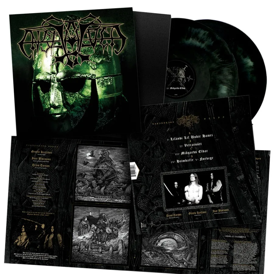 enslaved-vikingligr-veldi-double-vinyle-marbr-vert-noir-2lp image 1
