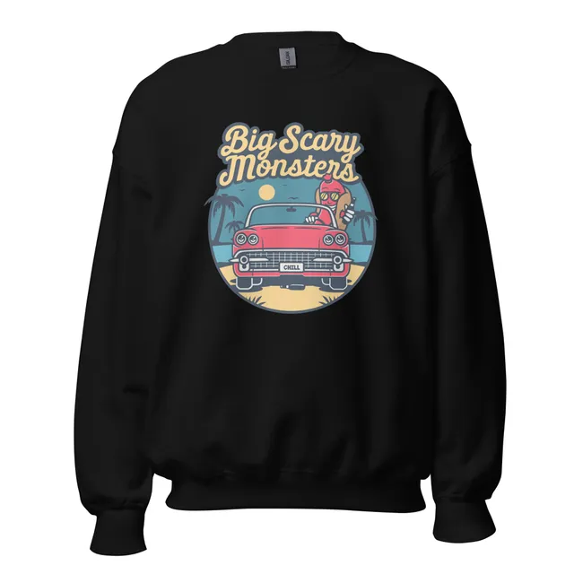 big-scary-monsters-hot-dog-sweatshirt-noir-coton image 1