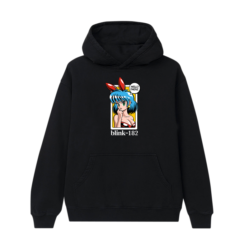 blink-182-anime-hello-there-hoodie-noir-graphique image 1