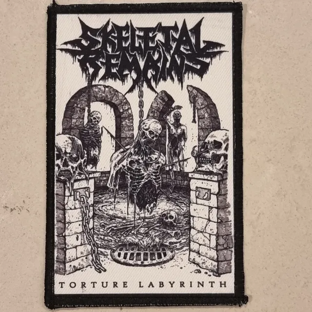 skeletal-remains-torture-labyrinth-patch-petit-logo-death image 1