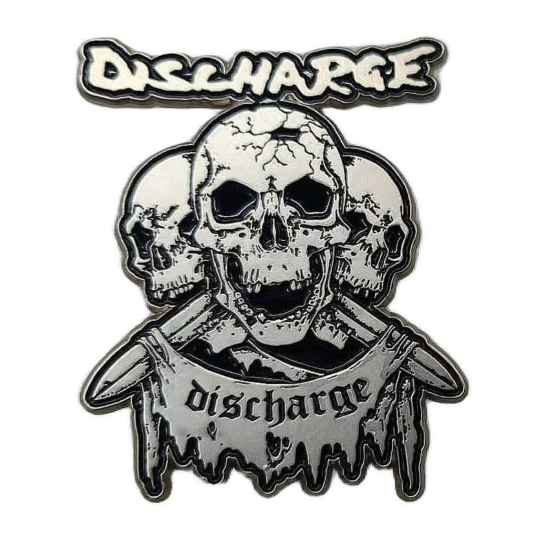 discharge-logo-pin-s-mail-nickel-mat-60mm image 2