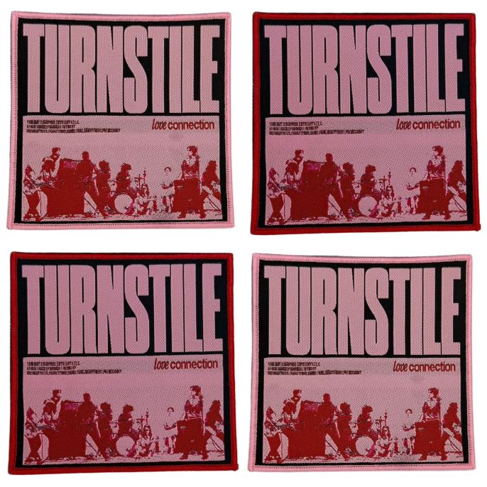 turnstile-love-connection-patch-bordure-rouge-hardcore image 1