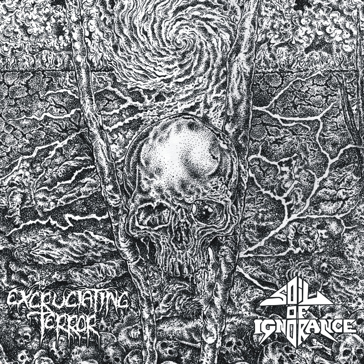 excruciating-terror-soil-of-ignorance-split-lp-vinyle-grind image 1