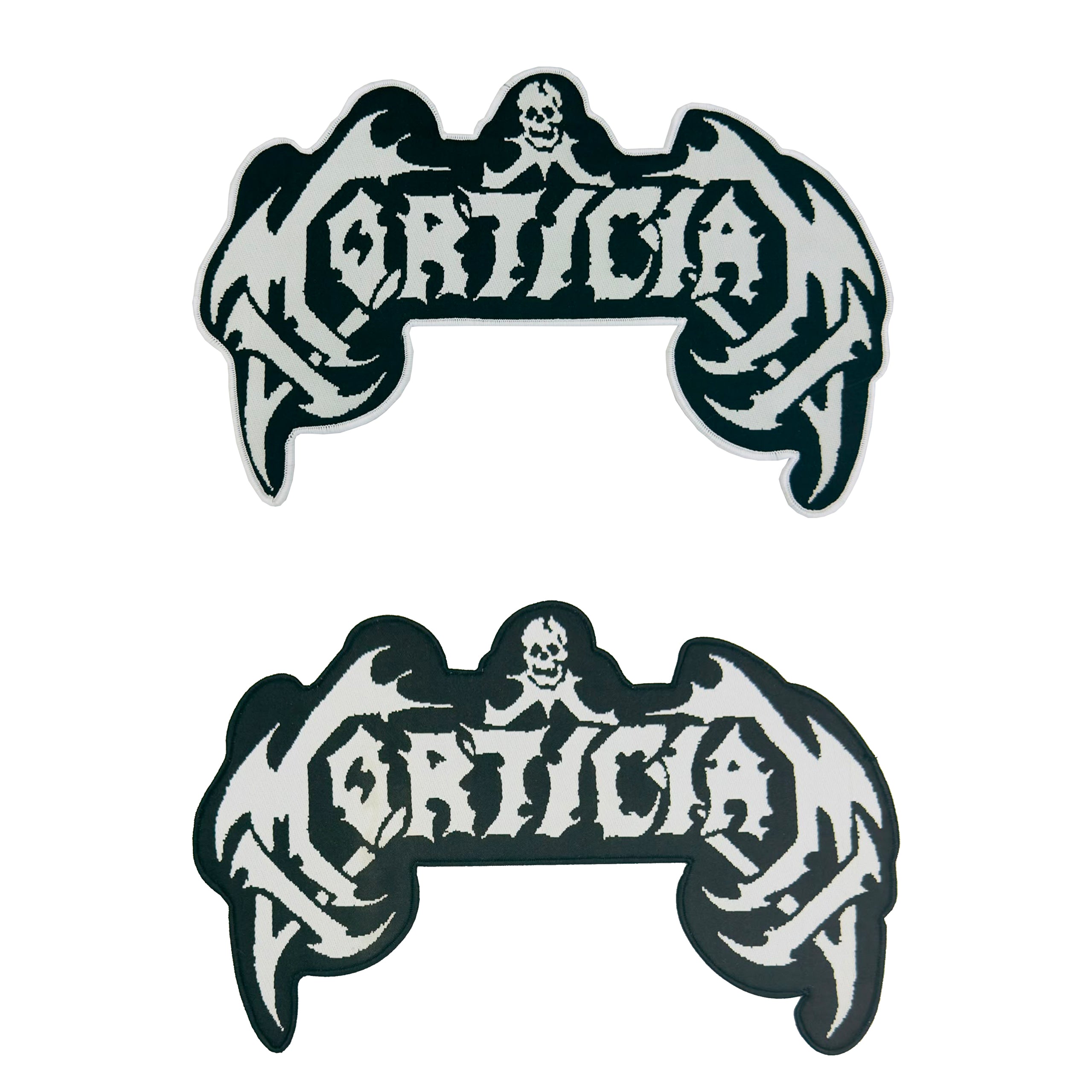 mortician-logo-patch-tiss-oversize-bordure-noire image 1