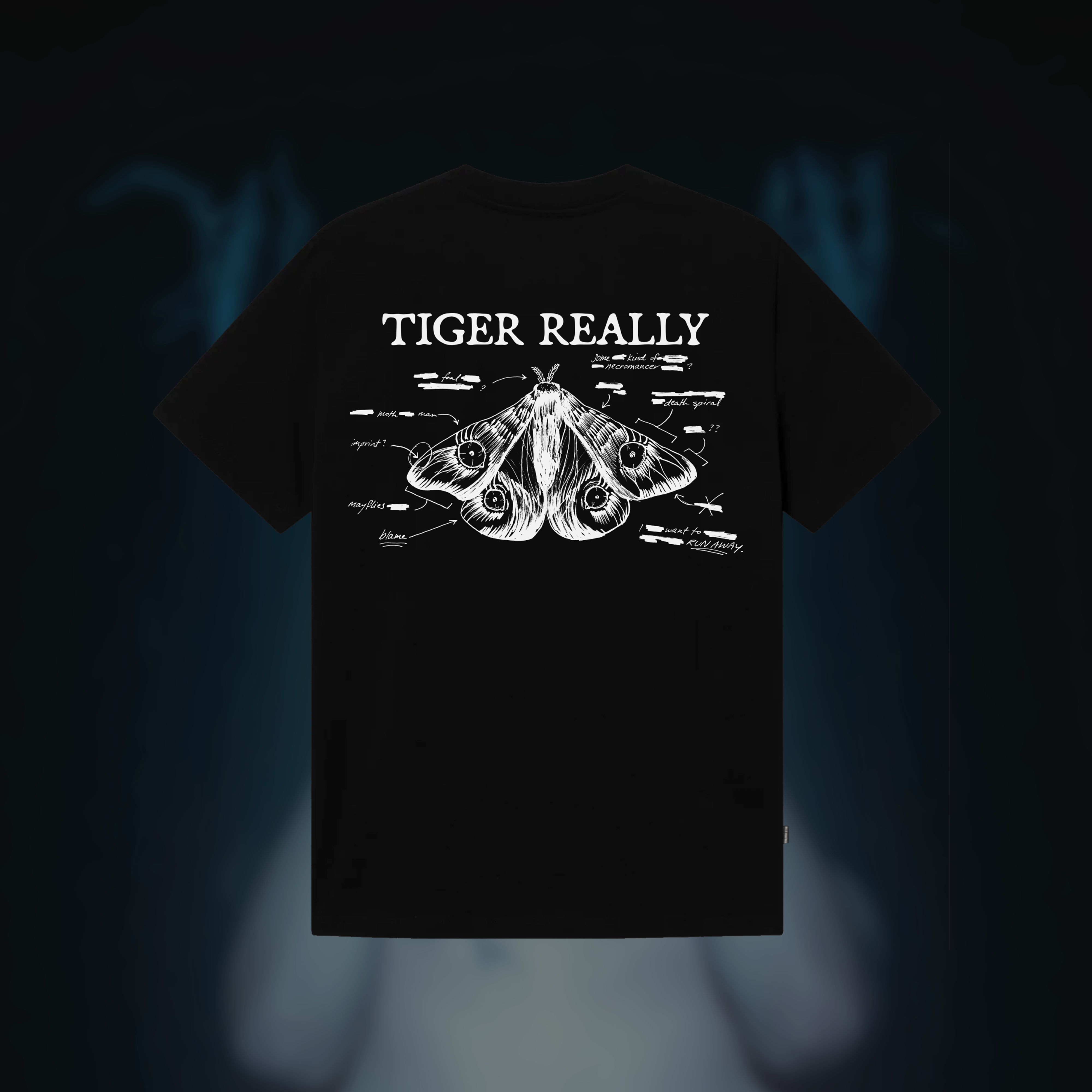 tiger-really-moth-t-shirt-coton-noir-taille-m image 1