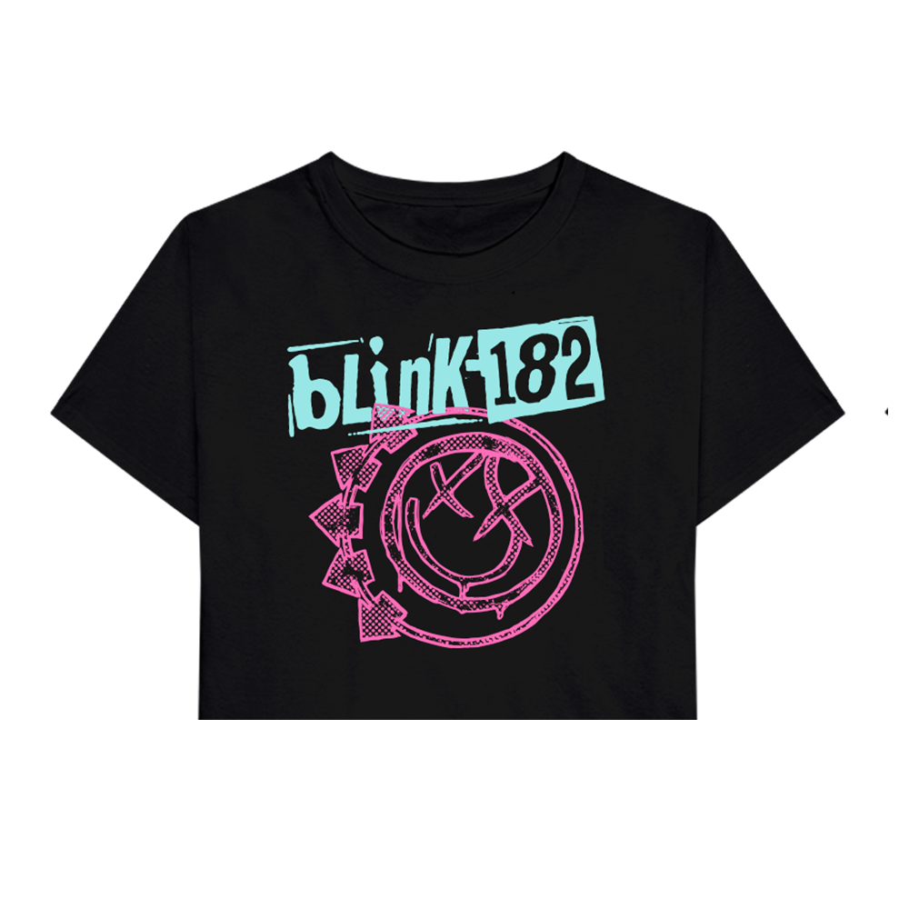 blink-182-smiley-baby-tee-femme-fitted-micro-rib image 1