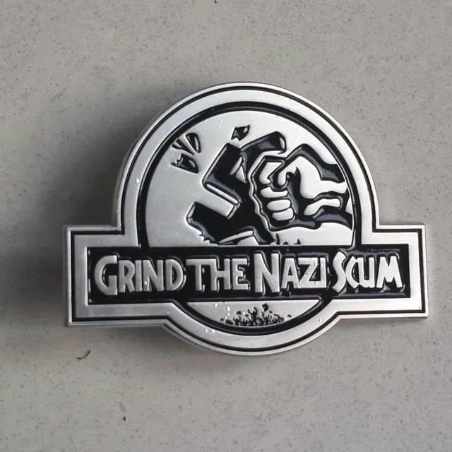 grind-the-nazi-scum-pin-s-mail-punk-hardcore image 1