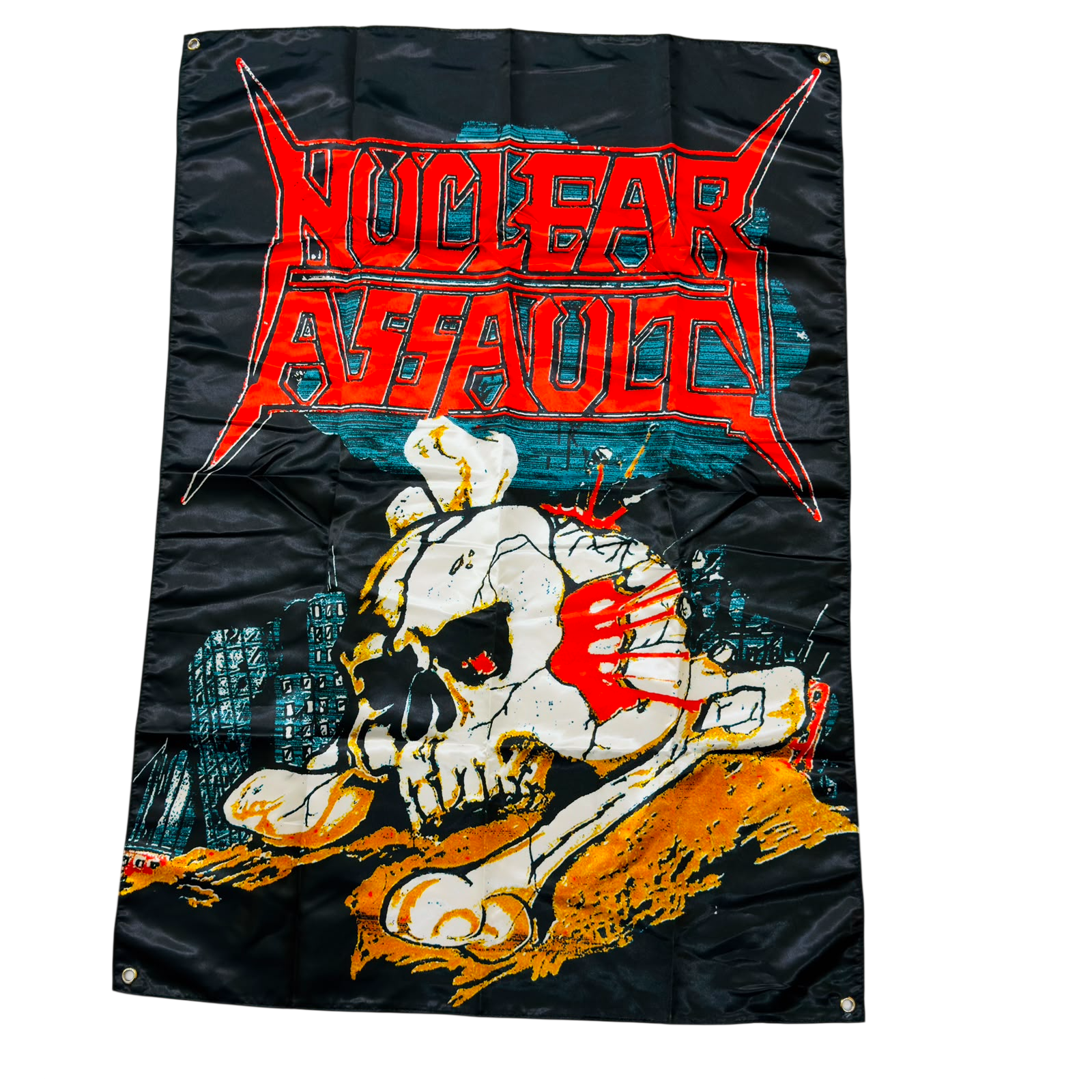 nuclear-assault-handle-with-care-drapeau-tissu-100x70-thrash image 1