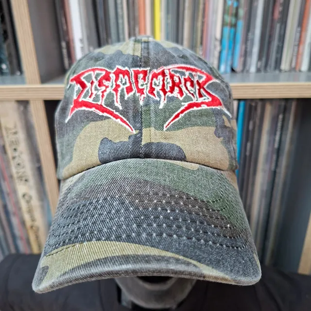 dismember-logo-casquette-dad-cap-camo-vert image 1