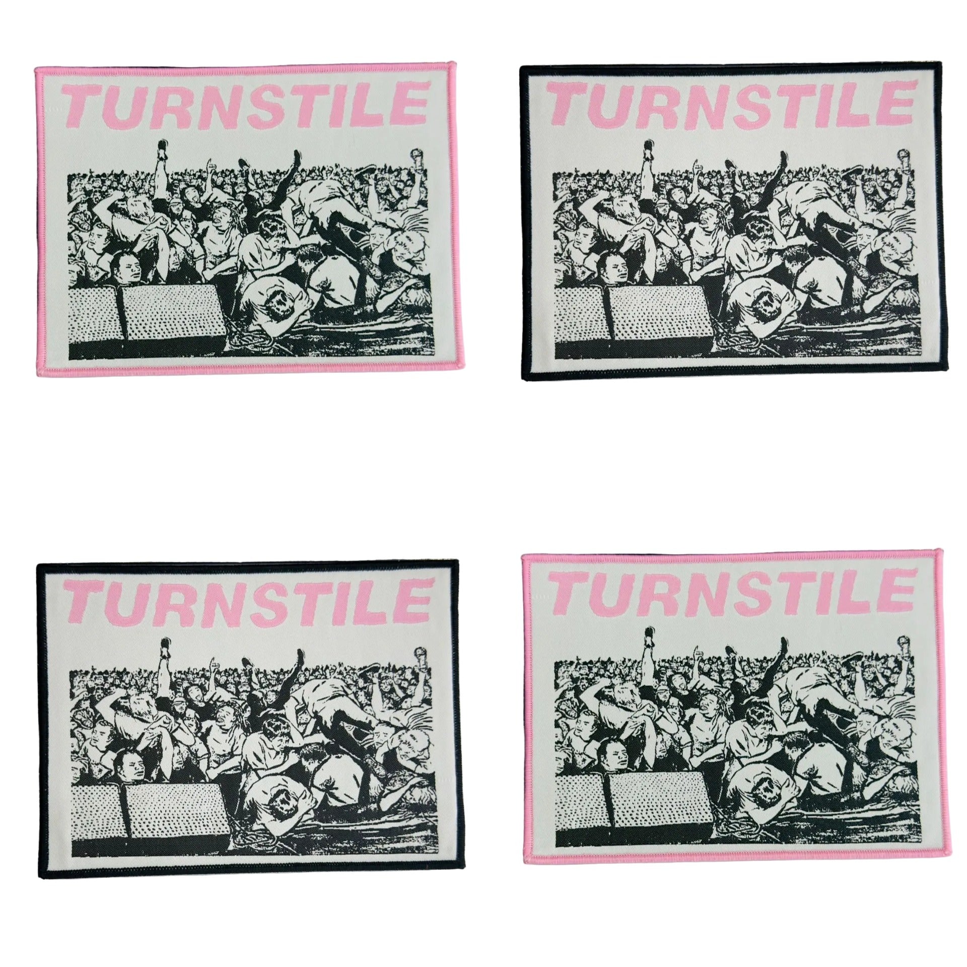 turnstile-hardcore-cusson-patch-tiss-bord-noir-ou-rose image 5