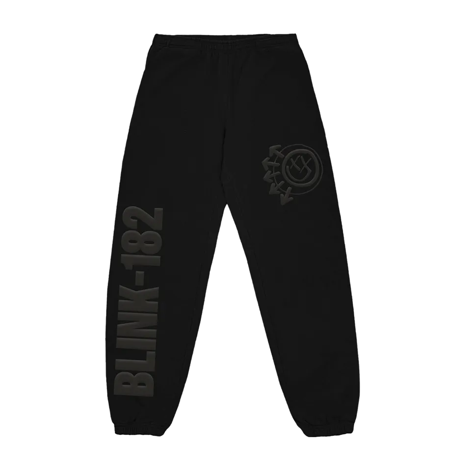 blink-182-logo-black-joggers-noir-jogging-logo image 1