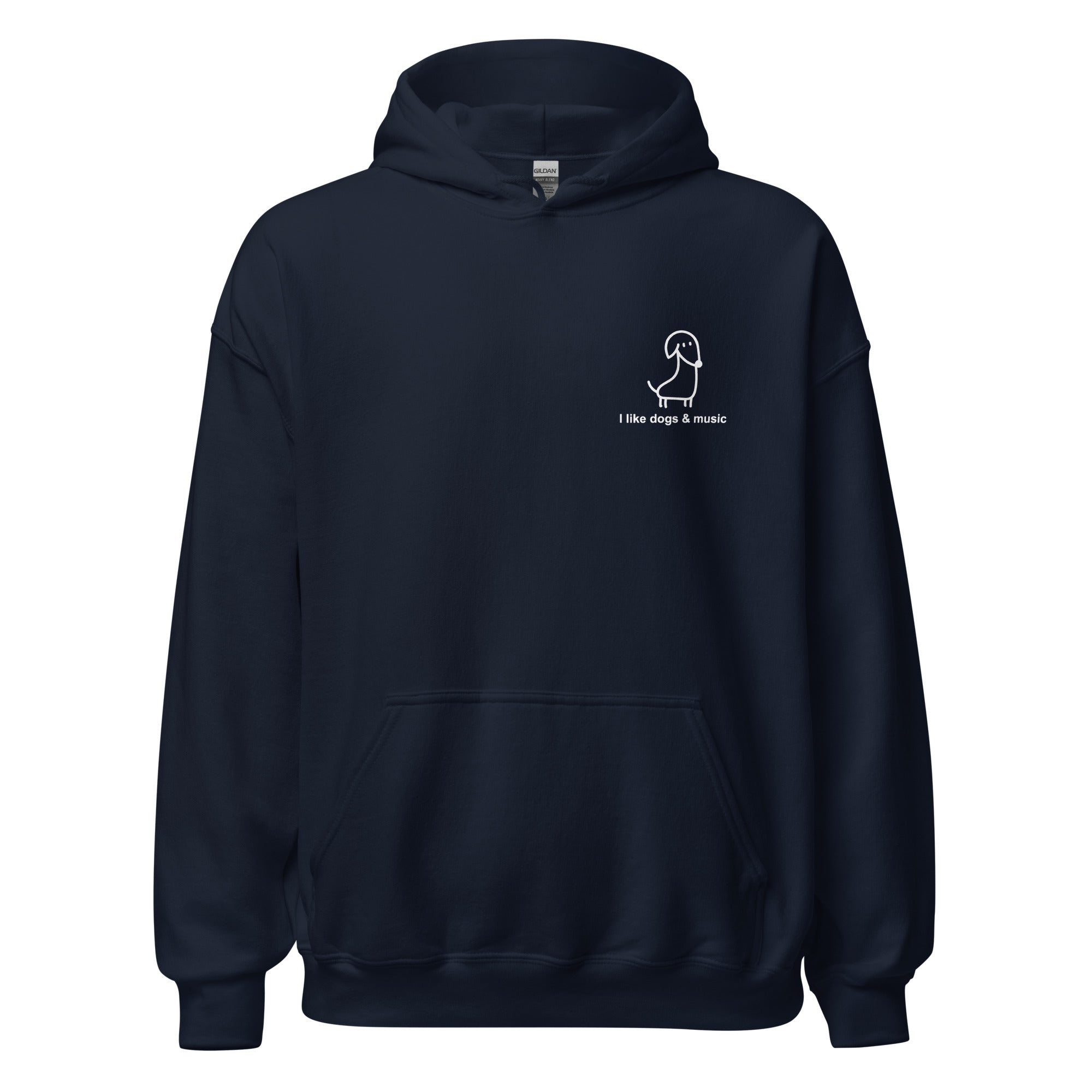 i-like-dogs-music-hoodie-sweat-capuche-noir-taille-l image 6