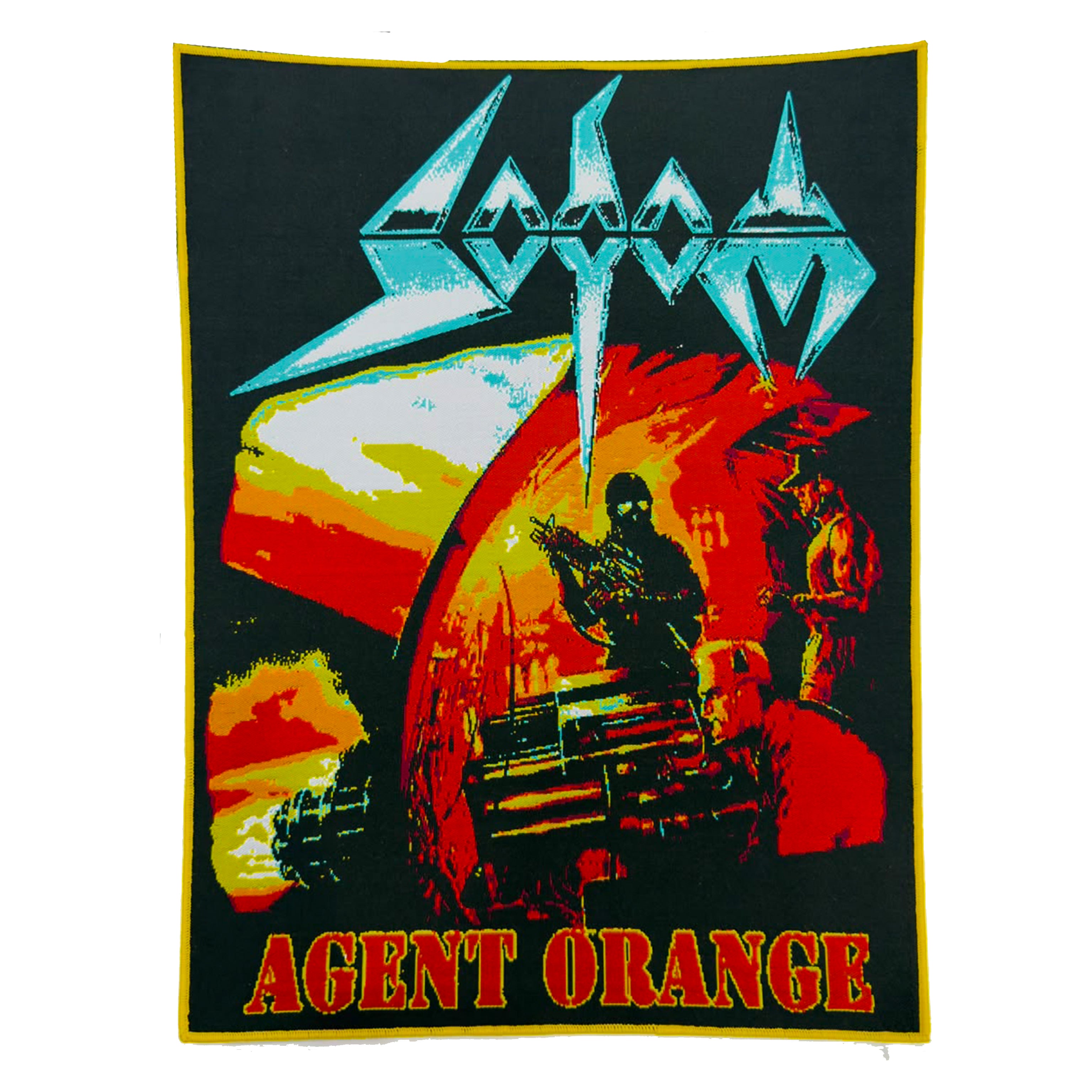 sodom-agent-orange-backpatch-dos-bordure-noire image 6