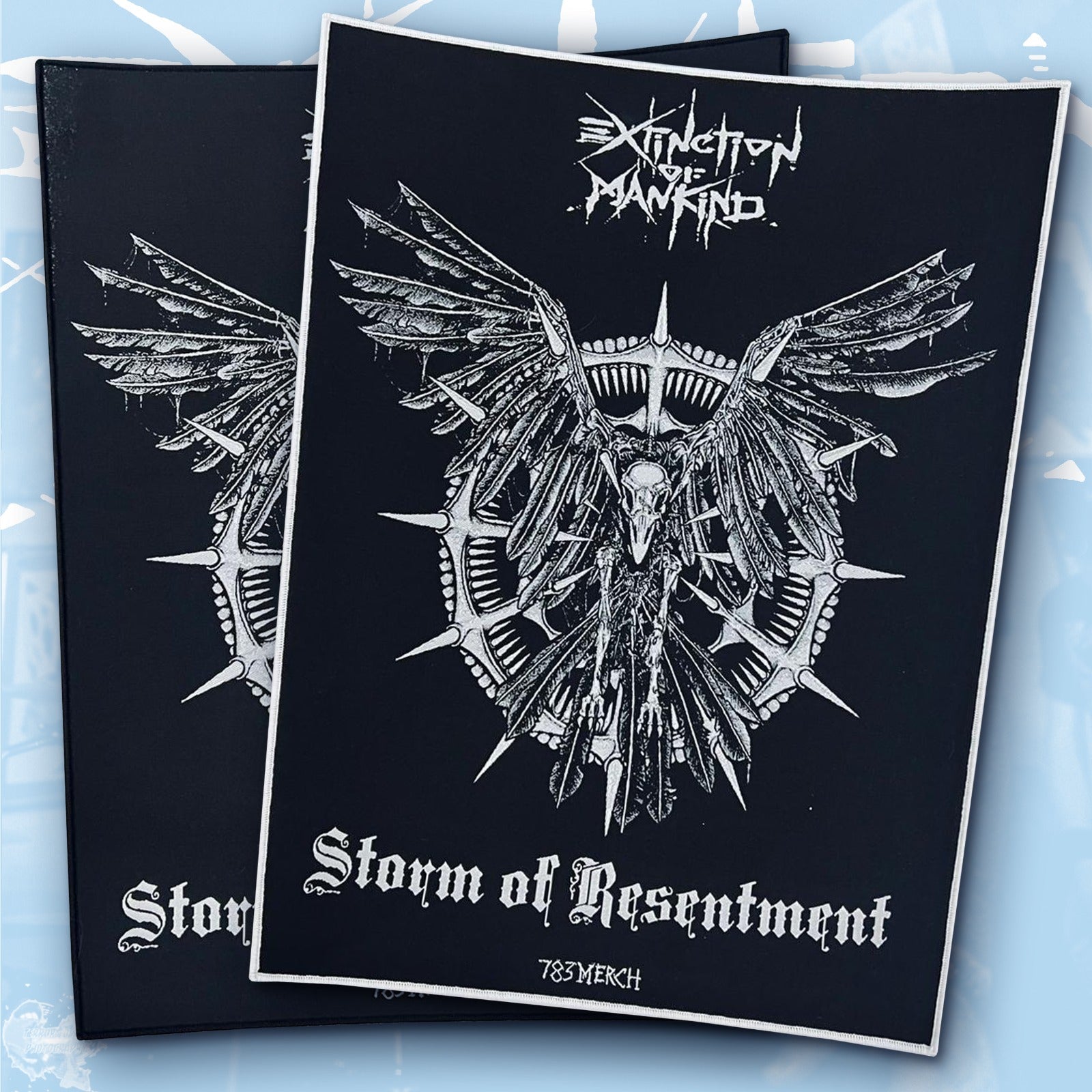 783punx-backpatch-extinction-of-mankind-storm-of-resentment-tiss-bordure-noire image 1