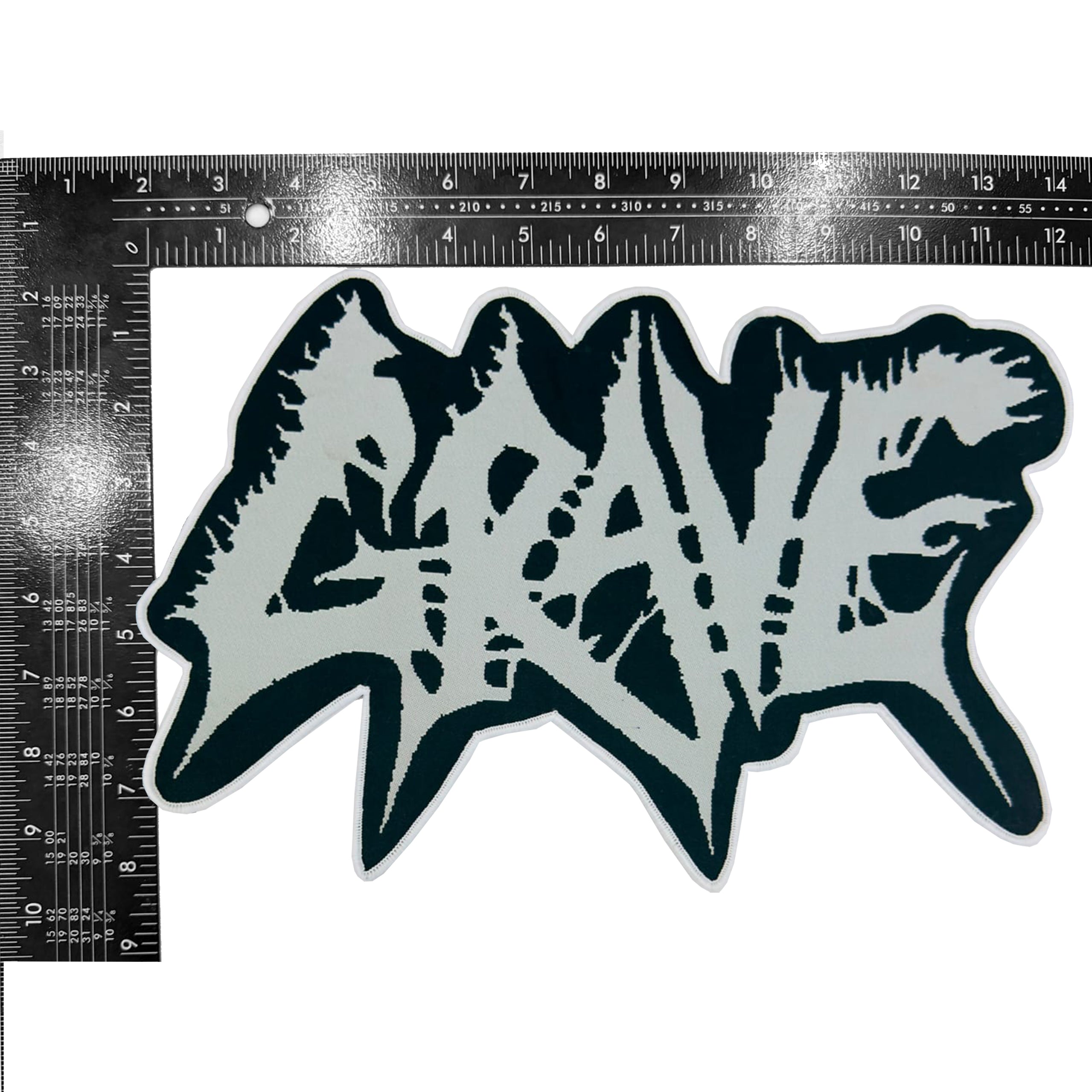 grave-logo-patch-surdimensionn-bordure-noire-12-pouces image 5